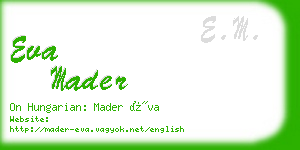 eva mader business card